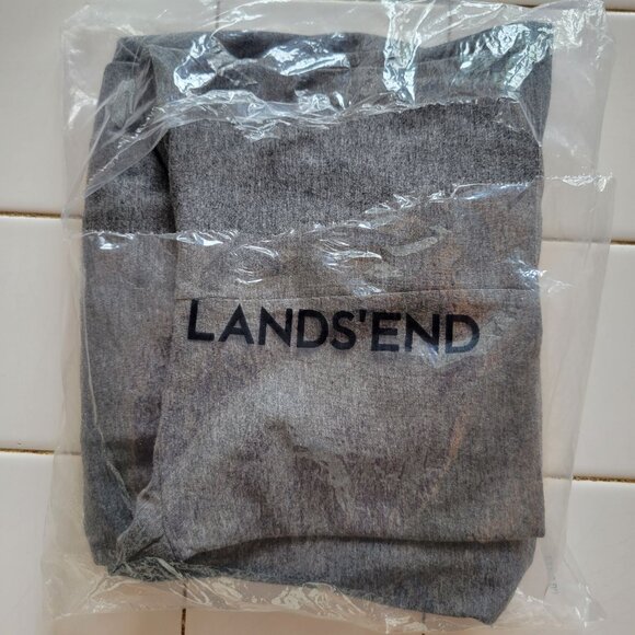 Lands End Shaped Fit Charcoal Heather Gray Long Sleeve M Turtleneck - Picture 2 of 7